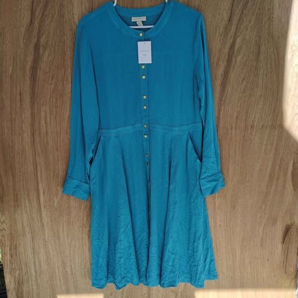 Appleseed's Long Sleeve Button-Down Front Dress Size 14 NWT New